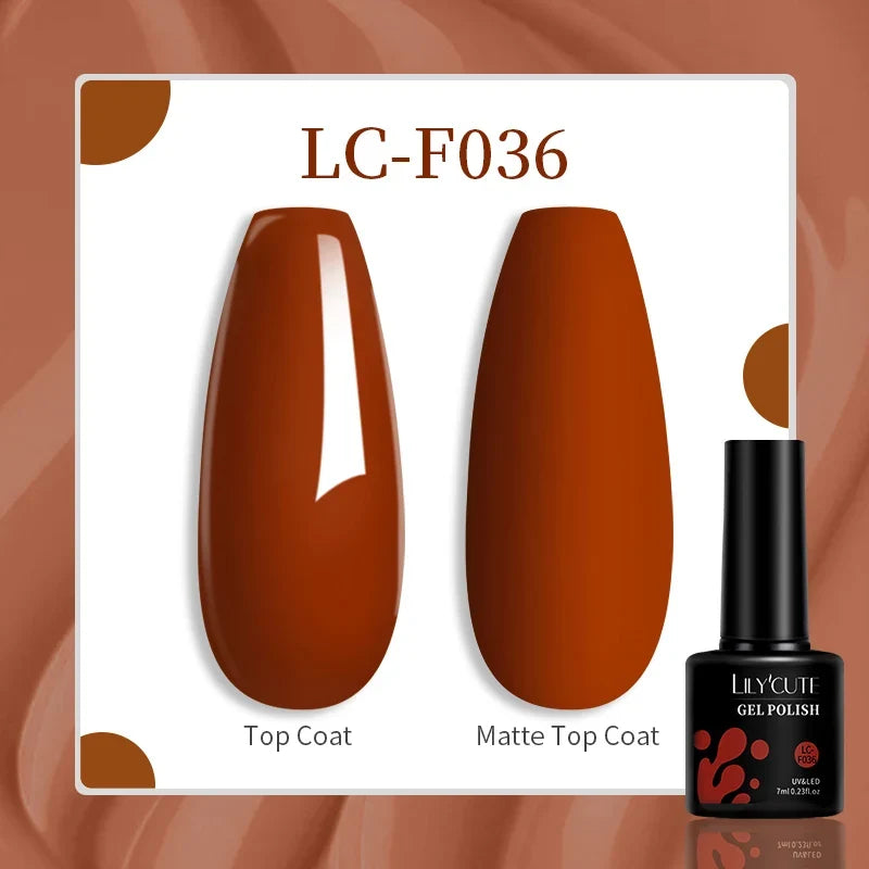 LILYCUTE 7ML Nail Gel Polish Nail Supplies Varnish Semi Permanent Nail Art Manicure Soak Off LED UV Gel Nail Varnishes