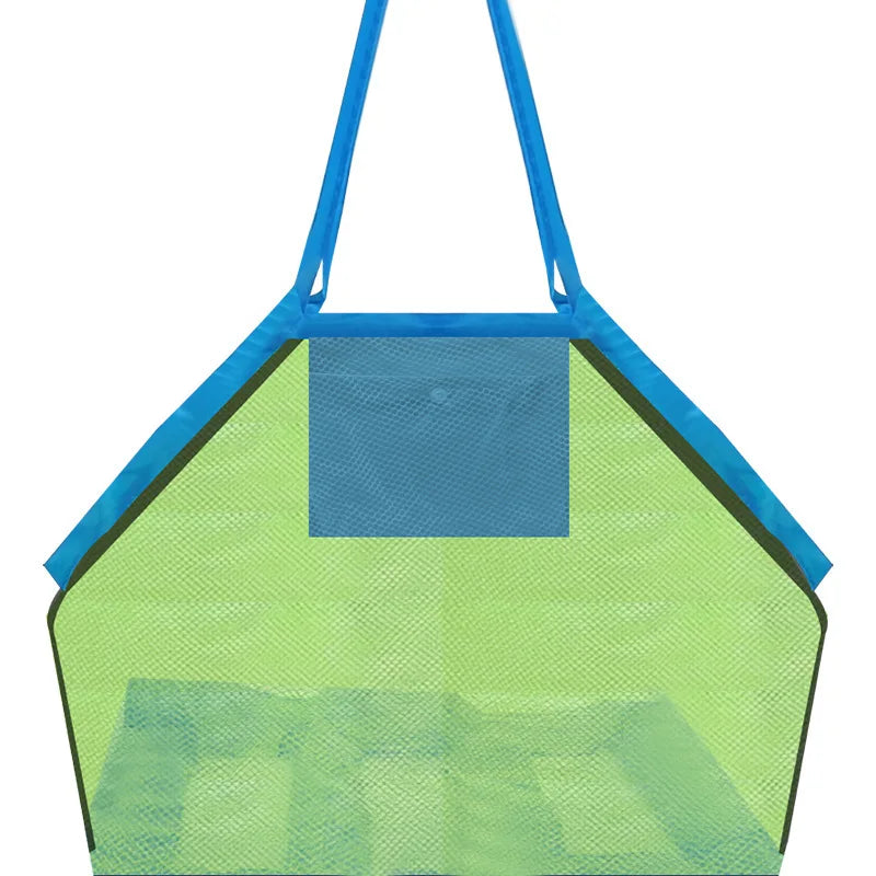 Toy storage net bag with drawstring - Large size - Baby sand play tool net bag with mesh cover - Toy carrying strap bag