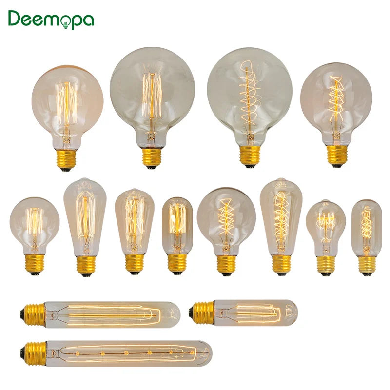 2-8pcs Dimmable Edison Light Bulb E27 40W 220V Retro Vintage Edison Bulb Incandescent Ampoule Bulbs Vintage Edison Lamp Light