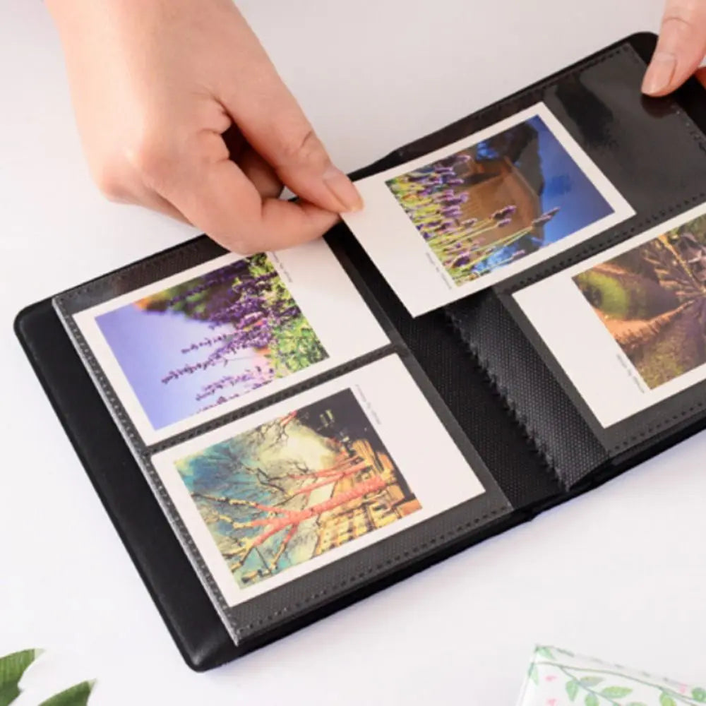 Retro 3 Inches 64 Pocket Photo Album Mini Instant Album Polarized Photo Album Picture Case Storage