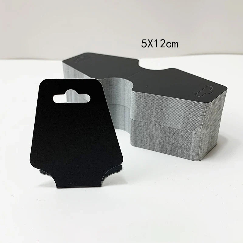 50pcs Foldable Blank Kraft Package Display Card Necklace Bracelet Hairband Price Hang Tag For DIY Jewelry Making Supplies