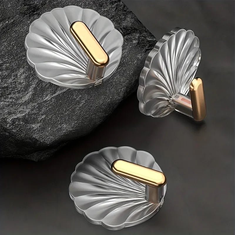 4Pcs Decorative Wall Self Adhesive Hooks, Adhesive Wall Hooks for Hanging Heavy Duty, Over The Door Hooks Key Holder for Wall