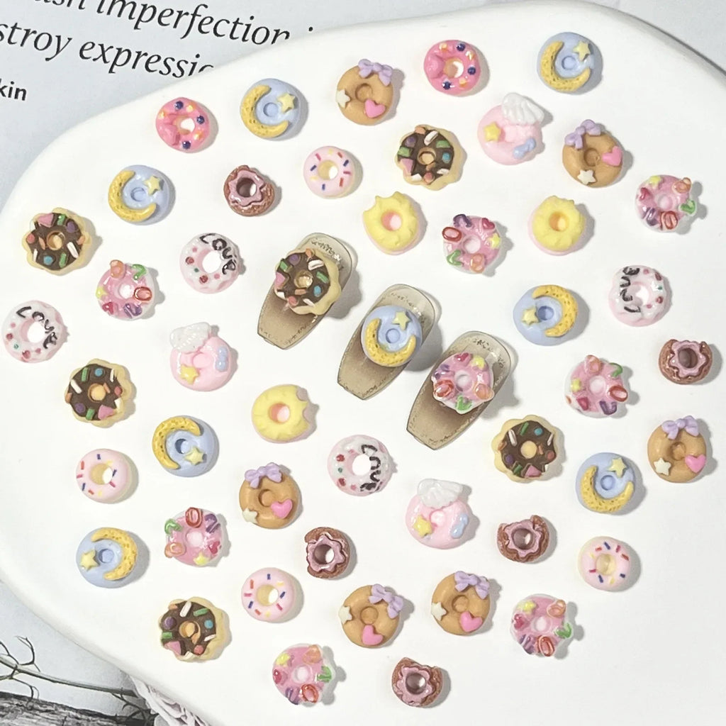20pcs Cute Cartoon Ladybug Nail Charms Coloful Animals Flatback Rhinestones For Nails Art Decorations DIY Manicure Accessories
