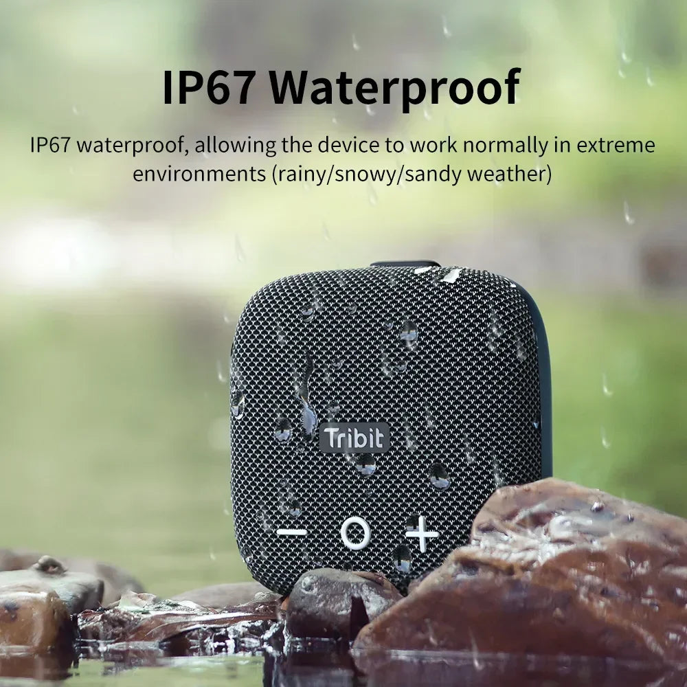 Tribit StormBox Micro 2 Portable Bluetooth Speaker for Bike Outdoor 10W Deep Bass Sound IP67 Waterproof 12H Playtime TWS Stereo