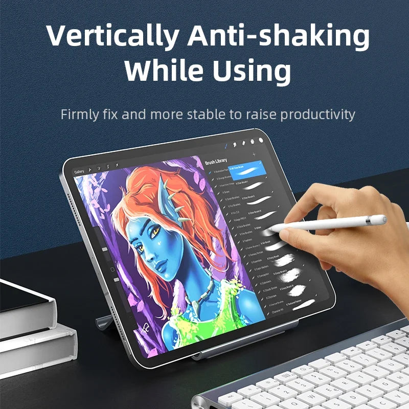 CABLETIME Vertical Laptop Stand Automatically Shrink Space-Saving Multifunctional Tablet Stand for MacBook Surface iPad Phone