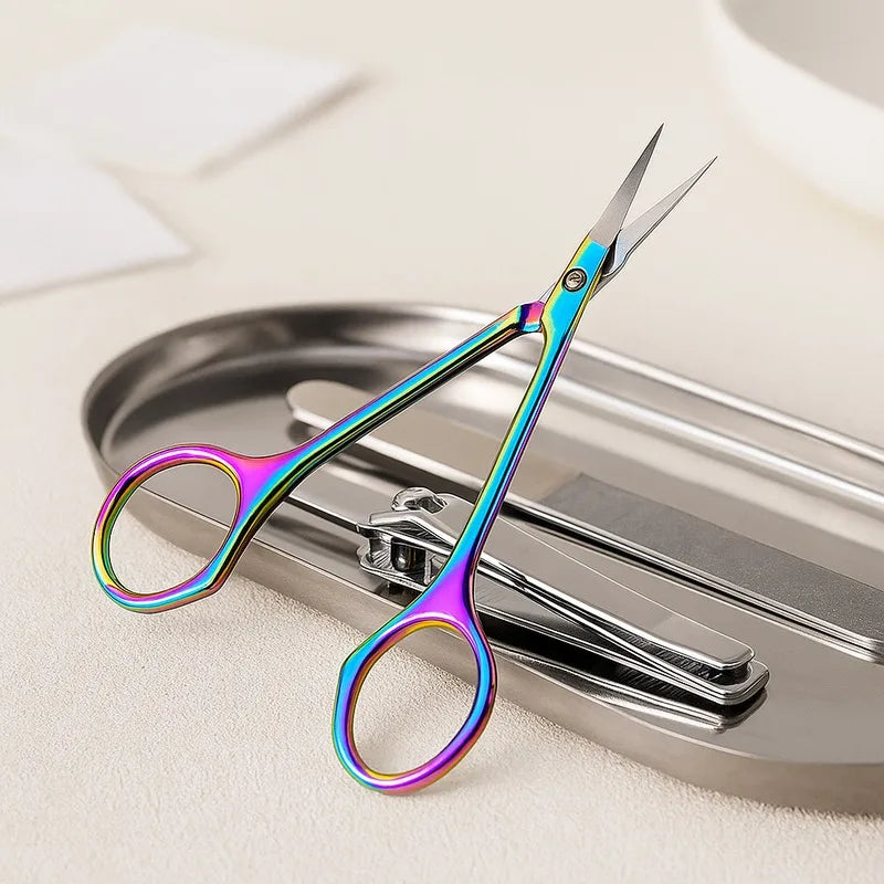 Stainless Steel Manicure Scissors Nail Care Handle Cuticle Nipper Dead Skin Removal Scissors Beauty Tool Nail Art Beauty Scissor