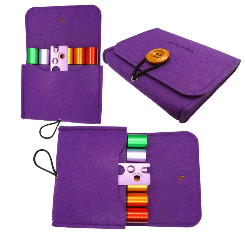 Felt Essential Oil Case for DoTERRA Young Living 6 Slots 10ML Storage Bag Bottles Holder Essential Oil Aromatherapy Storage Bag