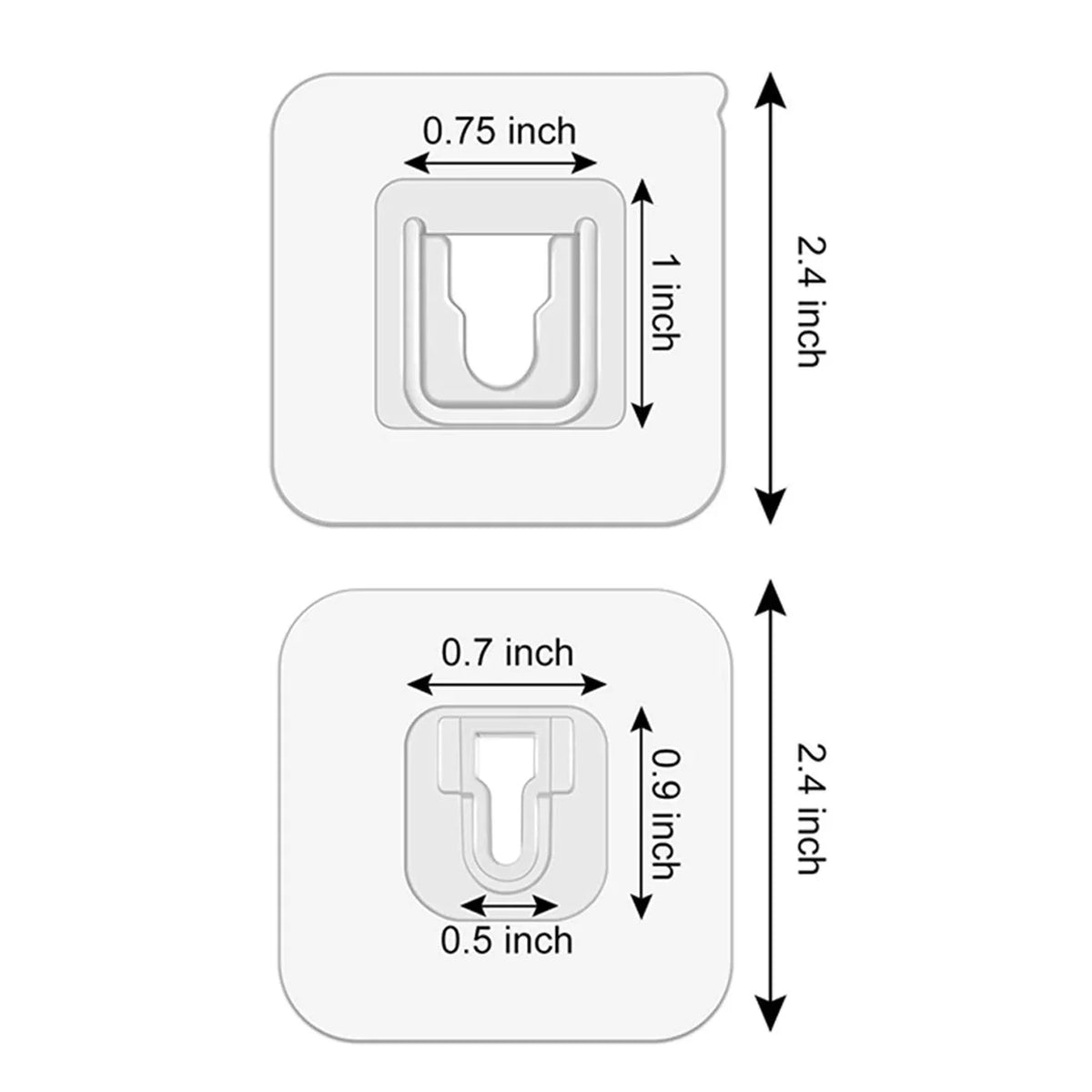 10 Pairs Strong Sticky Hung Double Sided Patch Hook Buckle Transparent Adhesive Wall Hooks Cup Sucker