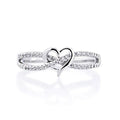 Huitan Graceful Silver Color/Gold Color Heart Ring Lady Engagement Accessories with Bright Zirconia Bridal Wedding Band Jewelry