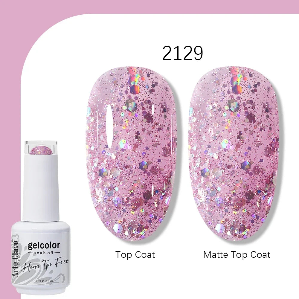Arte Clavo HEMA TPO FREE 15ml UV LED Gel Nail Polish Soak Off Semi Permanent Daily Wear Universal Color For All Seasons Manicure