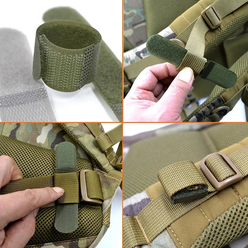 New 10pcs Nylon Straps Cable Ties Strap Webbing Organizer Fix Hook Loop Grip Wrapping Cord Reusable Backpack Fastener Buckle