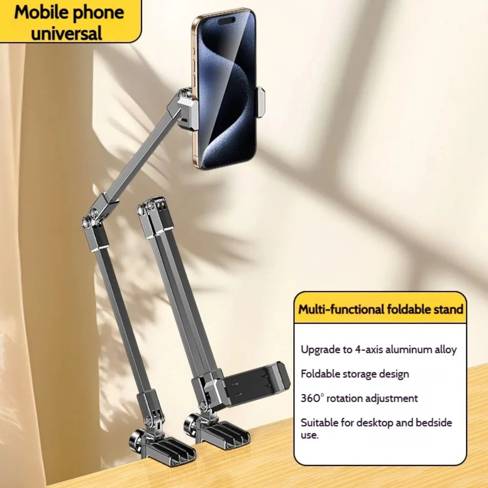 Adjustable Tablet Stand Foldable 3 Sections Arms Bedside Phone Holder for 5-12Inch Phone Ipad Pro Mini for Xiaomi