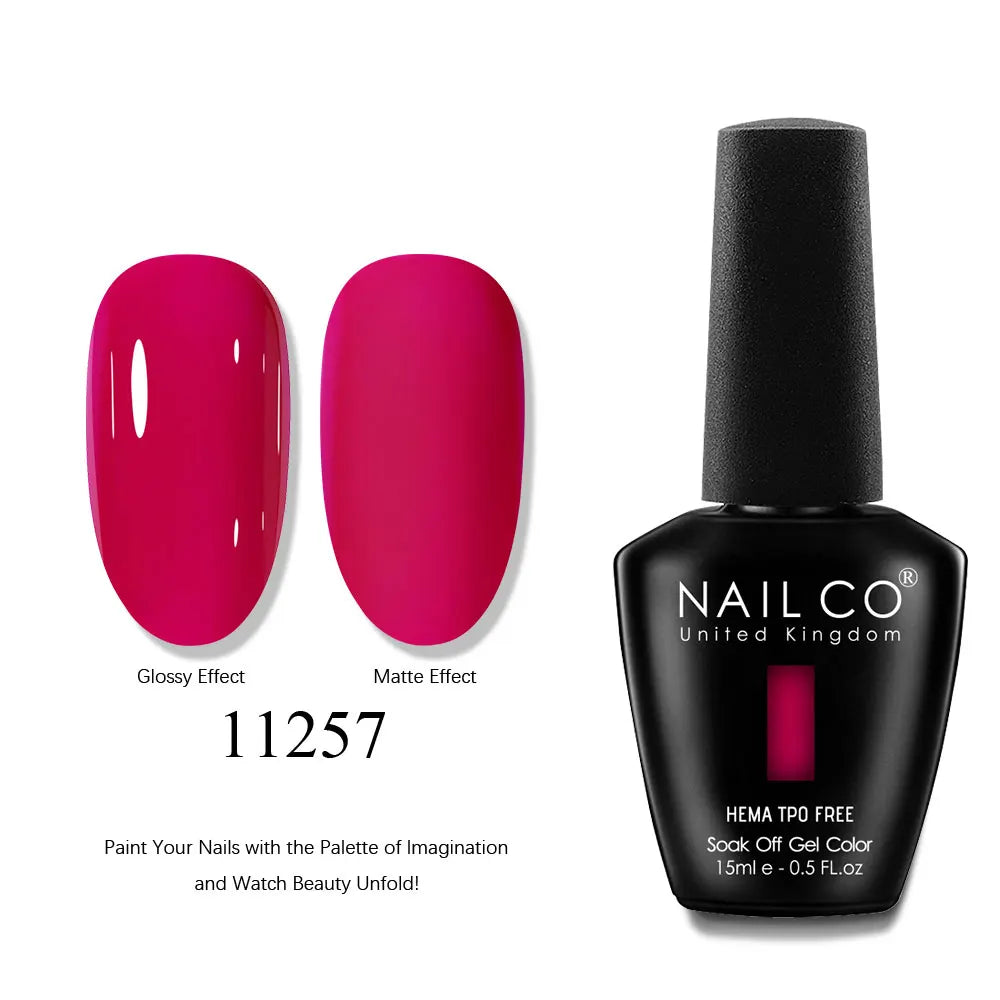 NAILCO 15ml Colors Gel Nail Polish Art Natural Resin Semi Permanent Soak Off UV Nail Varnish Gel Ongle UV Nails Product TPO Free