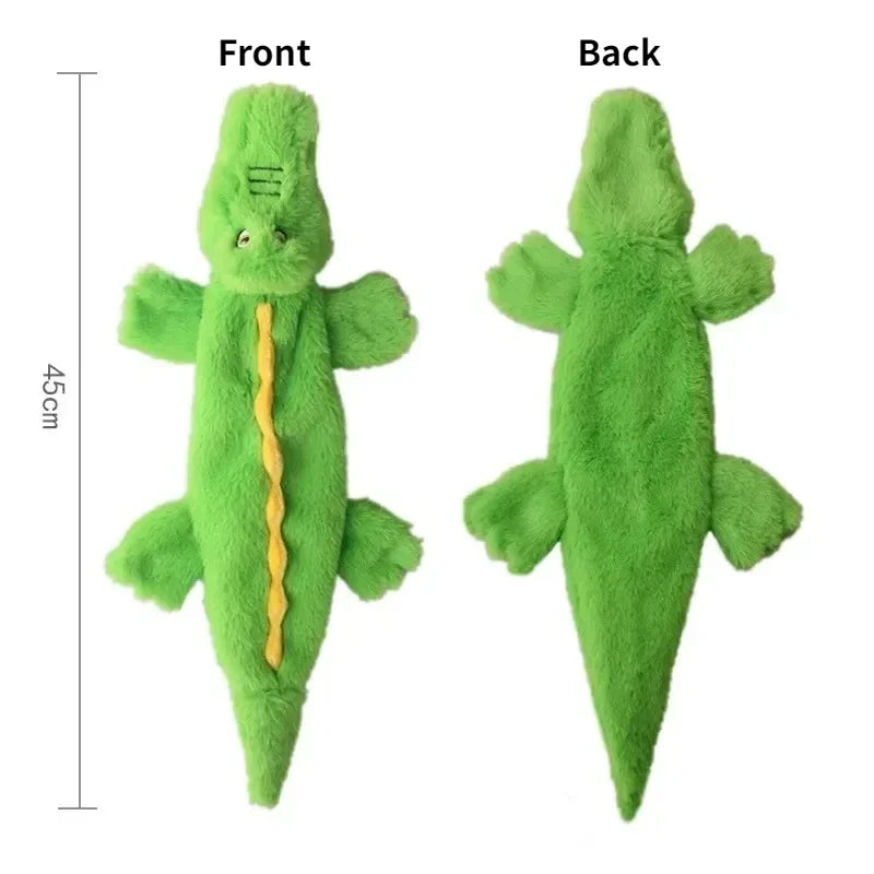Funny Simulated Animal No Stuffing Dog Toy with Squeakers Durable Stuffingless Plush Squeaky Dog Chew Toy Crinkle Pet Squeak Toy