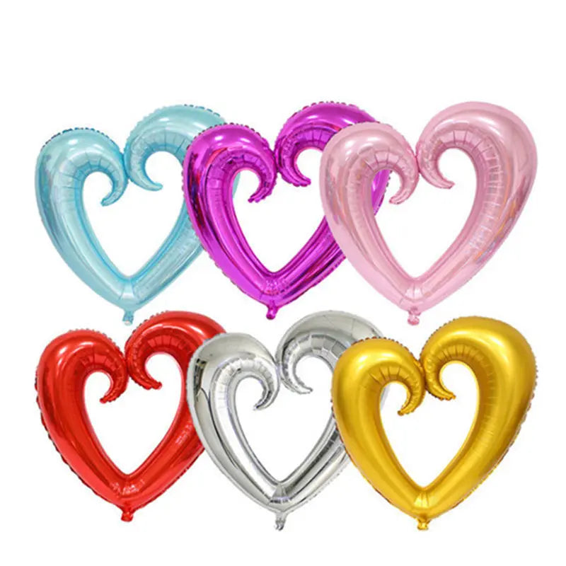 40 Inches Valentine Giant Hook Heart Foil Balloons Engagement Wedding Valentine's Day Decoration