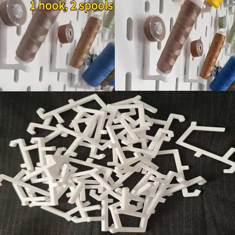 15PCS hook plate spool holders hook 45 ° upward sloping design Sewing thread storage rack for textile and embroidery enthusiast