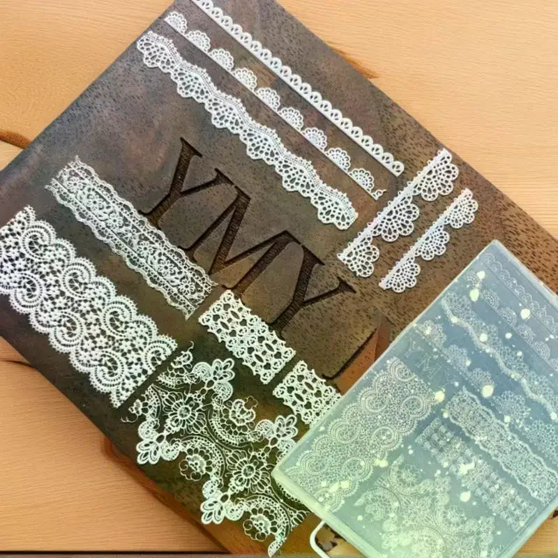 Fine Quality DIY 3D Silicone Nail Mold for Lace Ribbon Designs, Transparent Templates for Nails and Jewelry Crafts