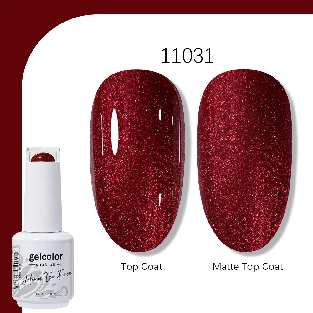 Arte Clavo HEMA TPO FREE 15ml UV LED Gel Nail Polish Soak Off Semi Permanent Daily Wear Universal Color For All Seasons Manicure