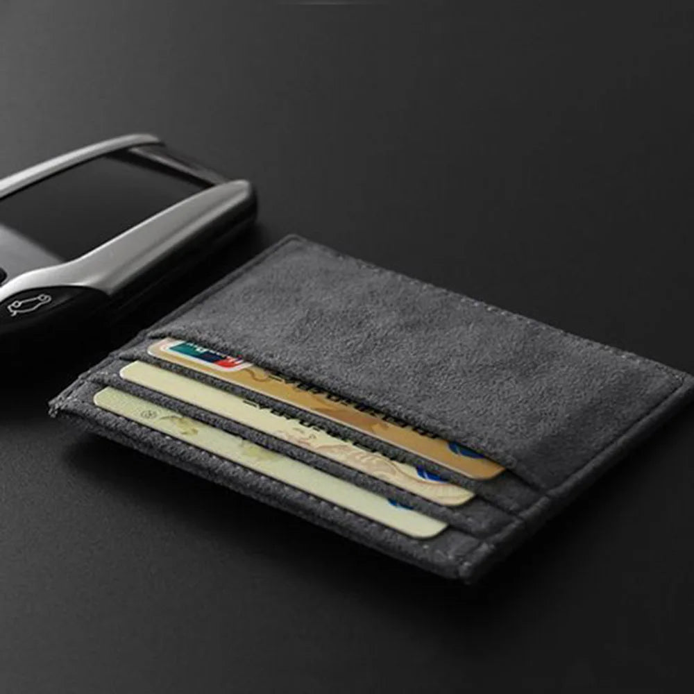 Suede Leather Small Man Purses Solid Color Zipper Wallets Coin Pocket Male Wallet Men Card Holder Mini Slim Credit Bank Card