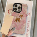 Brown Deer Texture Lychee Pattern Phone Case For iPhone 11 12 13 14 15 16 17 18 Pro Max 17 Air 15 14 Plus X XS XR 16E Soft Cover