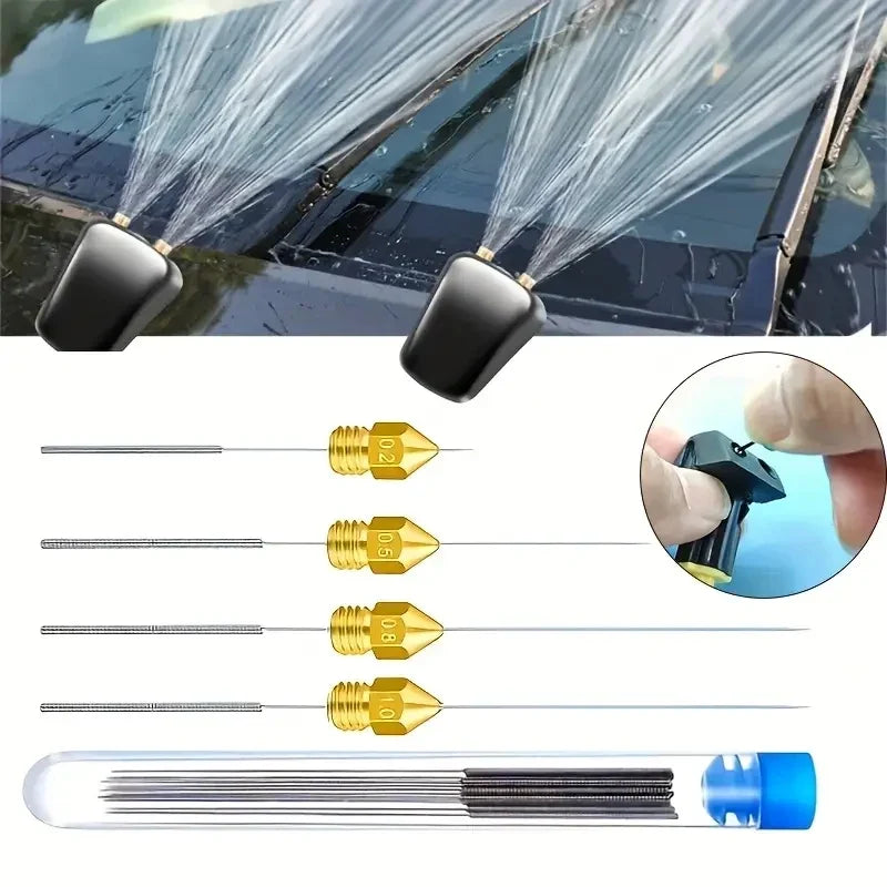 Stainless Steel Nozzle Cleaning Kit Anti-clogging Small Brush Pore Gap Cleaning Brush For Gas Stoves,Shower Head,3D Printer Jets
