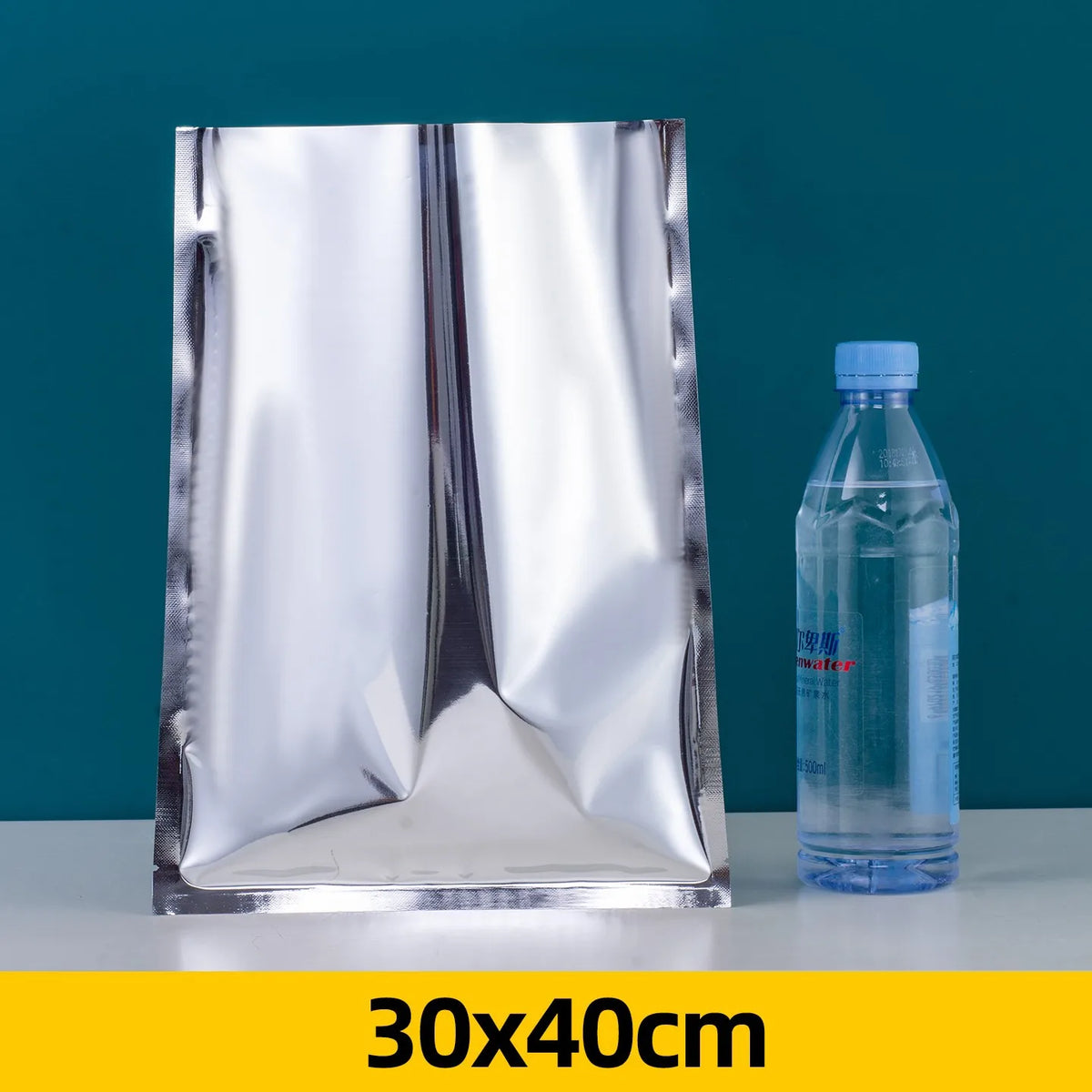 100pcs Aluminum Foil Flat Bags Heat Sealable Food Grade Storage Bags Snack Packaging Pouch Kitchen Organizer Bags