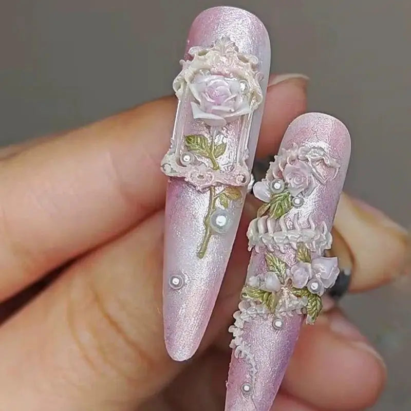 3D Snake Bone Mold Nail Art Decoration Accessories DIY Design Silicone Decorative Nail Art Templates Nails Mold