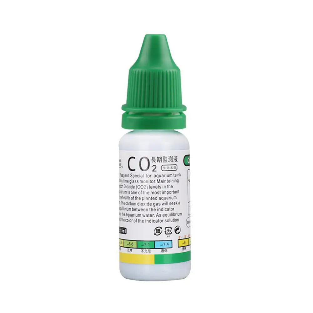 15ml Aquarium CO2 Solution Monitor CO2 System Concentration Fish Tank Glass Liquid Tester Fluid Glass Carbon Dioxide Checker