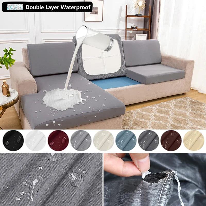 Waterproof Sofa Cushion Covers Sofa Cover For Living Room Silky Sofa Seat Cover Soft Stretch Couch Slipcover Furniture Protector