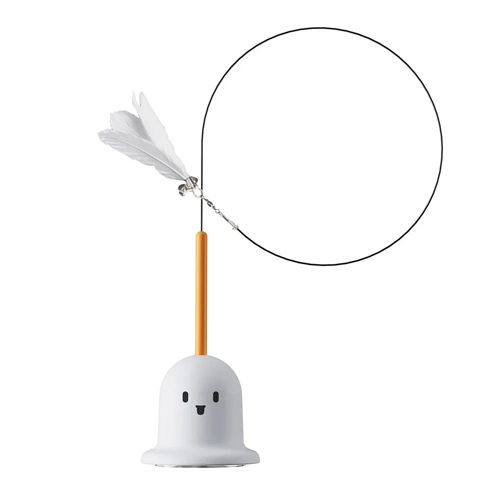 Cartoon Suction Cup Cat Teaser Wand - Bite-Resistant Feather Bell, Long Stick for Kittens Self-Play