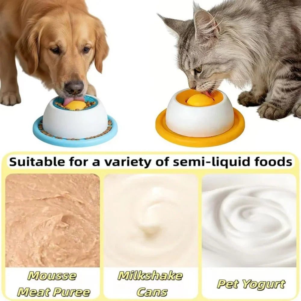 Pet Lickable Plate Wet Food Snacks Yogurt Lickers Slow Food Consumption Energy Consumption, Suitable for Cats and Dogs.