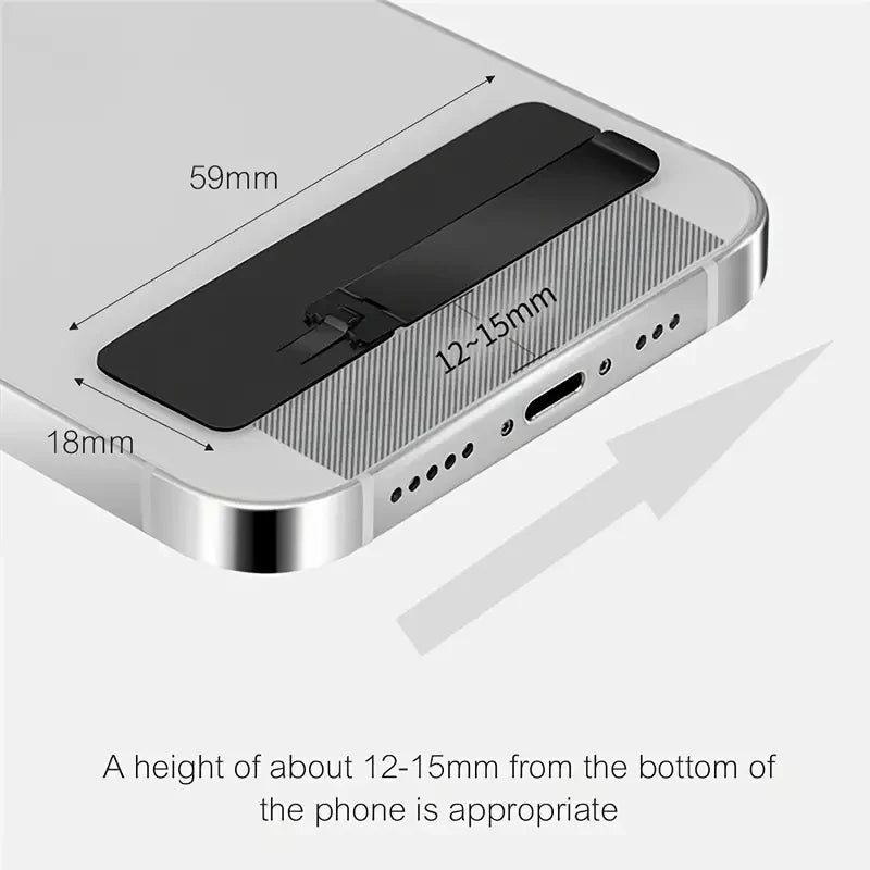 Smartphone Stand, Portable Kickstand For Cell Phone, Foldable Phone Stand Stainless Steel Phone Kickstand, Adjustable Universal