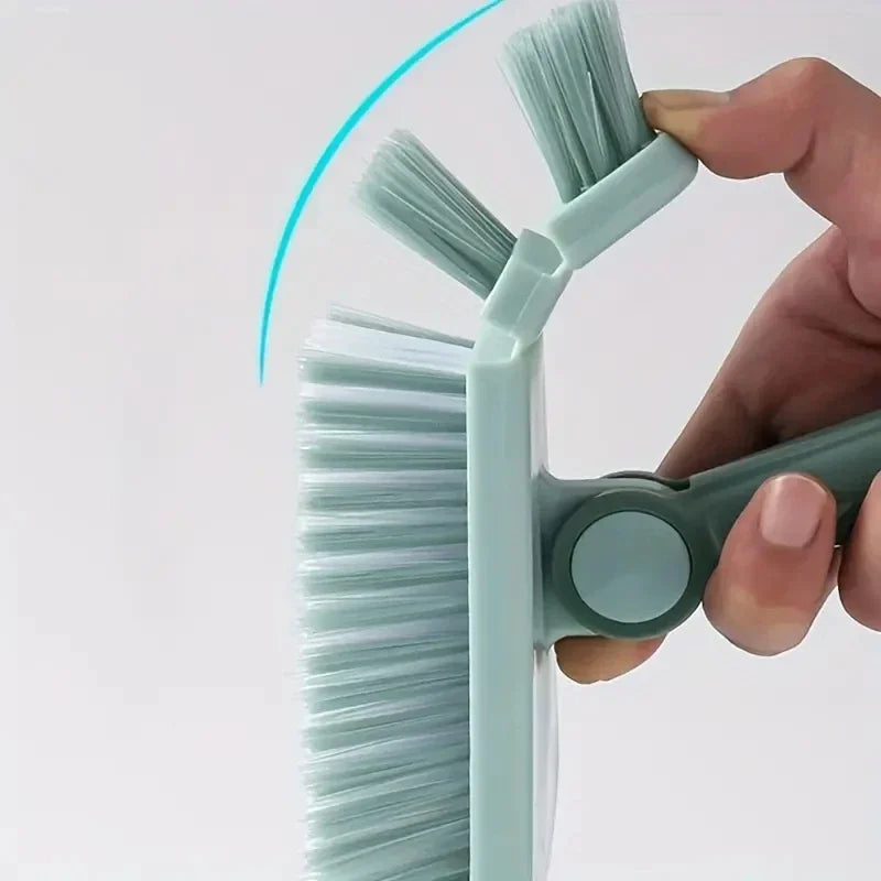 A Long Handled Hard Bristled Triangular Floor Brush, Bathroom Tile Gap Cleaning Brush