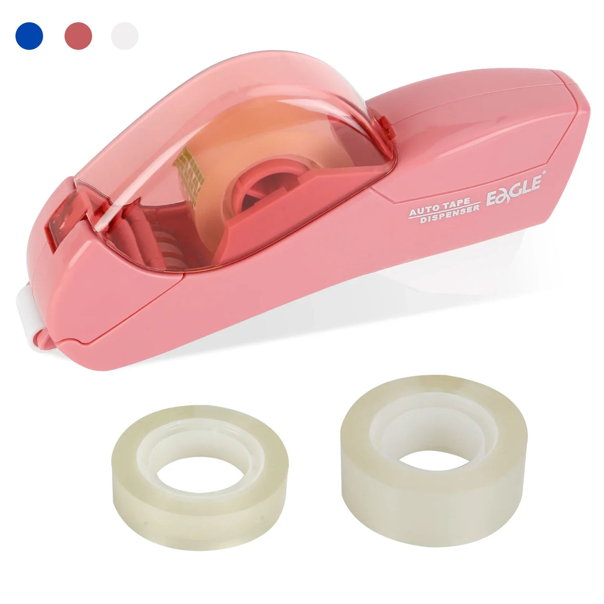 Auto Tape Dispenser Cutter With Tow Roll Tape Portable Stationery Hand Held Tape Holder For Wrapping Office Home School Supplies