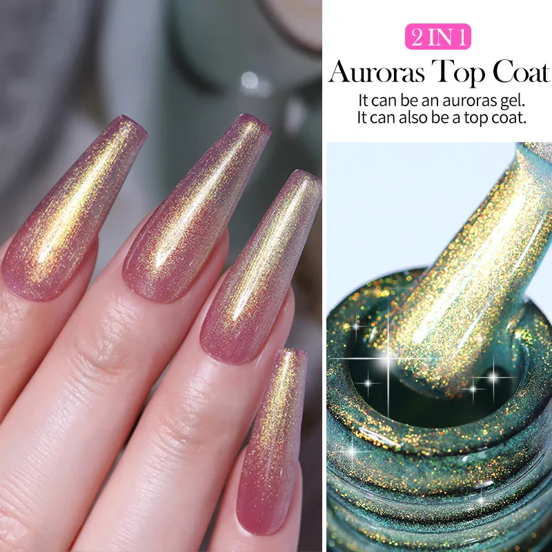 LILYCUTE Milky White Gold Sequins Quick Extension Rubber Base Gel Nail Polish Glitter Extend Construct Hard Gel Nail Art Varnish