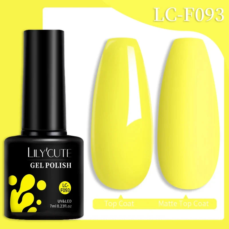 LILYCUTE 7ml Glitter Auroras Gel Nail Polish Summer Gold Colorful Sequins Manicure Semi Permanent Soak Off Nail Art Gel Varnish