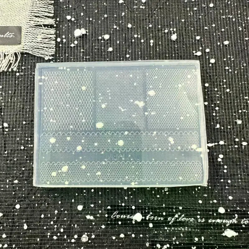Fine Quality DIY 3D Silicone Nail Mold for Lace Ribbon Designs, Transparent Templates for Nails and Jewelry Crafts