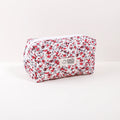Floral Print Pencil Case Large Capacity Zipper Portable Stationery Organizer for Students Office Desktop Supplies Back to School