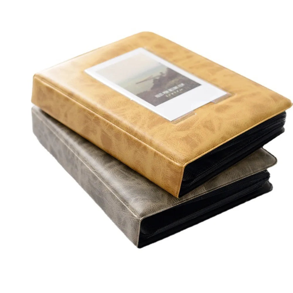 Retro 3 Inches 64 Pocket Photo Album Mini Instant Album Polarized Photo Album Picture Case Storage