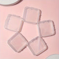 Cosmetic Powder Puff Empty Storage Box Square Design Dust-proof Small Travel Portable Clear Cosmetic Box with Cover
