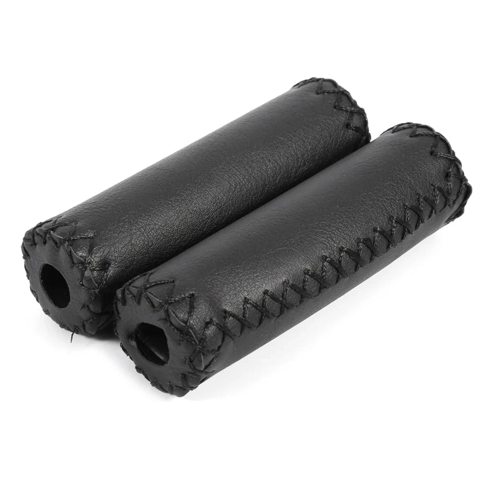 Bike Mountain Bike Artificial Leather Leather Bicycle Grips Retro Cycling Grip Vintage Bicycle Grips Bicycle Handlebar Grips