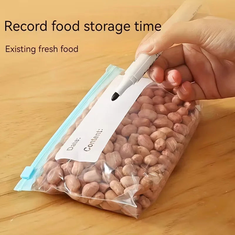 45pcs Leak-Proof Reusable Food Storage Bags with Zipper Seal for Fruits, Vegetables, Meats & Grains