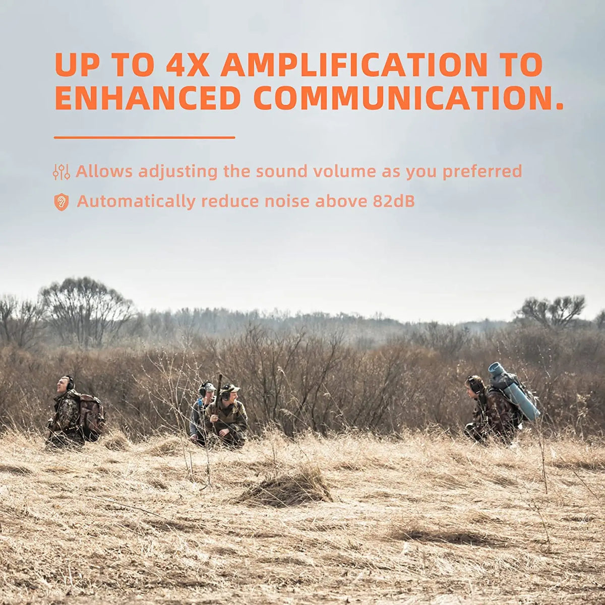 ZOHAN Electronic Shooting Earmuffs Active Noise Cancelling Ear Protectors Hearing Protection Gear NRR 23dB for Range Hunting