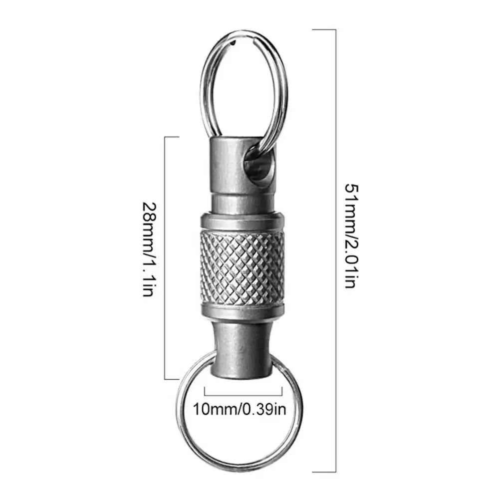 360 Degree Rotation Quick Release Keychain Fast Release Mechanism Multifunctional Design Quick Pull Keyring Aluminum Alloy