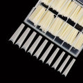 240-Piece Nail Art Set, Finished C-Shaped Rhinestone Tube Nails, Cowboy Nails, Extended French False Nails, with Box Packaging