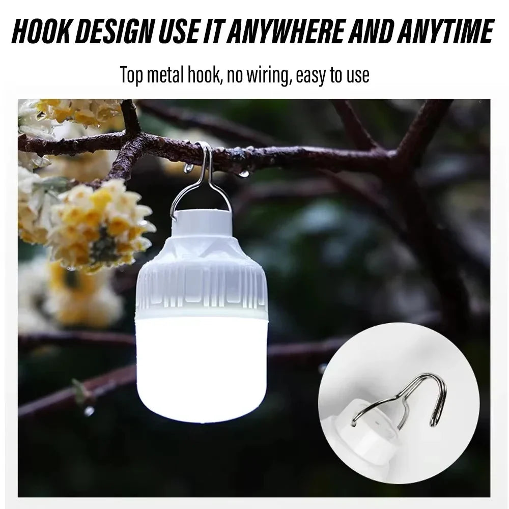 Usb Rechargeable Led Bulb Portable Camping Light Bulb Emergency Lighting Flashlight Lights Outdoor Picnics Hanging Tent Light