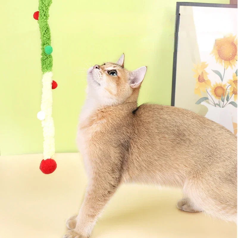 Pet Cat Interactive Teaser Toy Soft Plush Strip Wands Toys for Kitten Cats Play Pet Supplies for Fun And Exercise