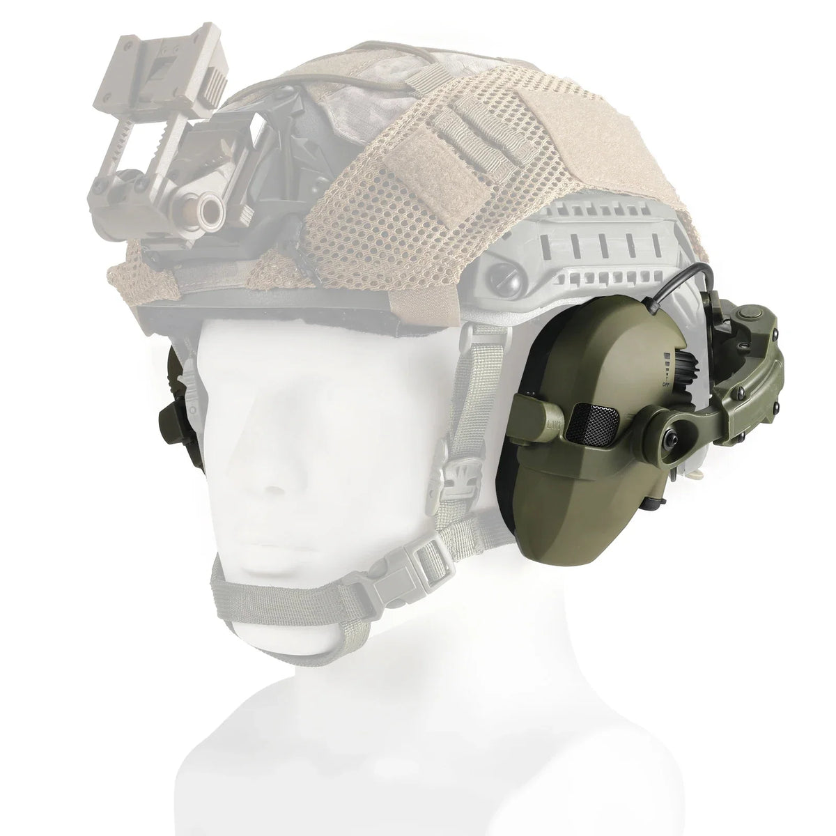 Active Helmet Mounted Earmuffs For Shooting Electronic Hearing Protection Ear Protect Noise Reduction Active Hunting Headphone