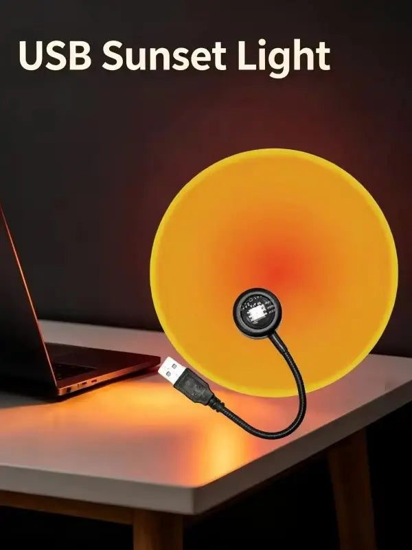 LED Sunset Lamp Nightlights USB Projector Birthday Party Decoration Mood Lights For Bedroom Living Room Wall Photography