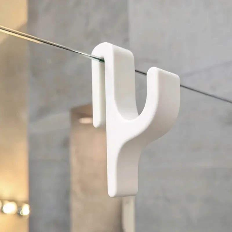 Shower Door Towel Hook for 8mm Glass Doors Bathroom Hanger for Clothes Towel Bathrobes Laundry Dormitory Apartment
